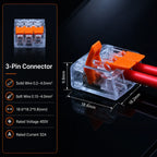 10-75PCS Electrical Lever Wire Connector 2/3/4/5 Port Quick Wiring Terminal Compact Cable Splicing Connector DIY Kit 450V/32A