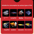 PAINTPET Bio-Mimetic Bloodworm Fish Food, Slow Sinking Protein Pellets for Tropical Fish, Universal Diet for Guppy, Tetra, Betta