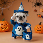 Halloween Dog Clothes Pet Costume Funny Cosplay Outfit with Fluorescent Ghost Cute Dog Cat Dress Up Festive Party Apparel Set