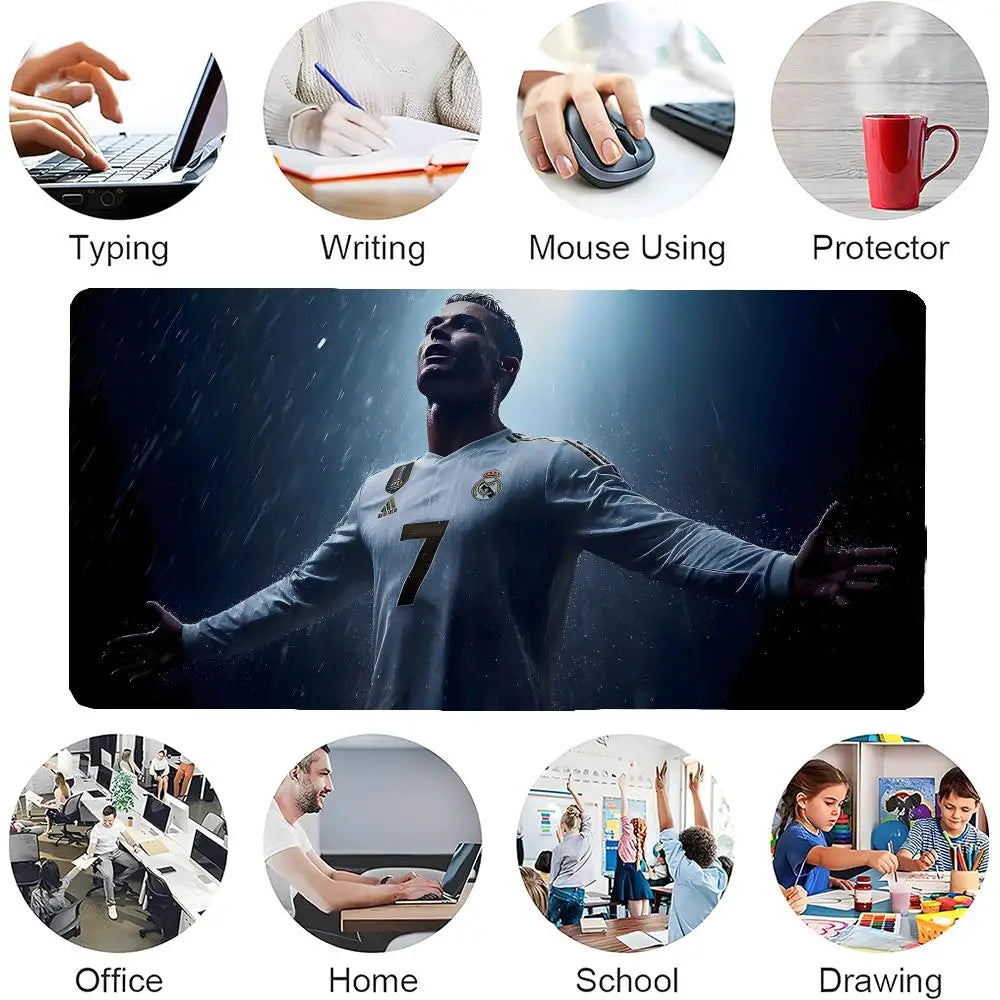 hot team R-rONALDO C Mouse Pad Mousepad Large Gaming Mouse Pad LockEdge Thickened Computer Keyboard Table Desk Mat