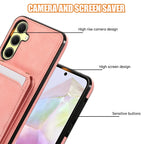 Shoulder Lanyard Leather Card Wallet Case For Samsung Galaxy S25 S24 S26 Ultra S23 S22Plus A57 A37 A17 A36 A56 Stand Phone Cover