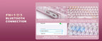 YUNZII X98 Pink QMK/VIA Wireless Transparent RGB Keyboard, Hot-Swap Gasket Mechanical Gaming Keyboard, Pre-lubed Knob Keyboard