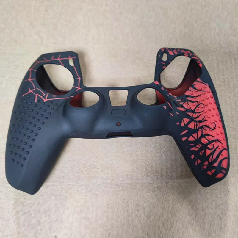 Para la funda del mando de PS5, carcasa de silicona antideslizante protectora compatible con el mando de PS5 con tapa de agarre para el pulgar