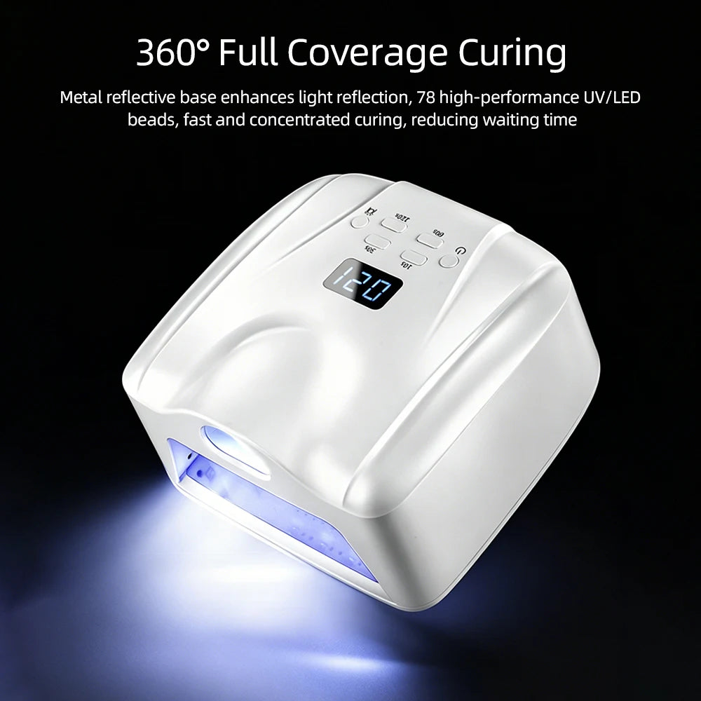 2 IN 1 Nail Lamp Single Toe Single Finger Gel Nail Curing Lamp Full Hand Fast Drying LED Light Nail Dryer Auto Sensor Dual Lamp