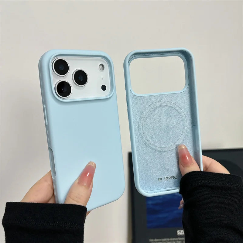 Magnetic Liquid Silicone Case for iPhone 17 Series MagSafe Shockproof Cover