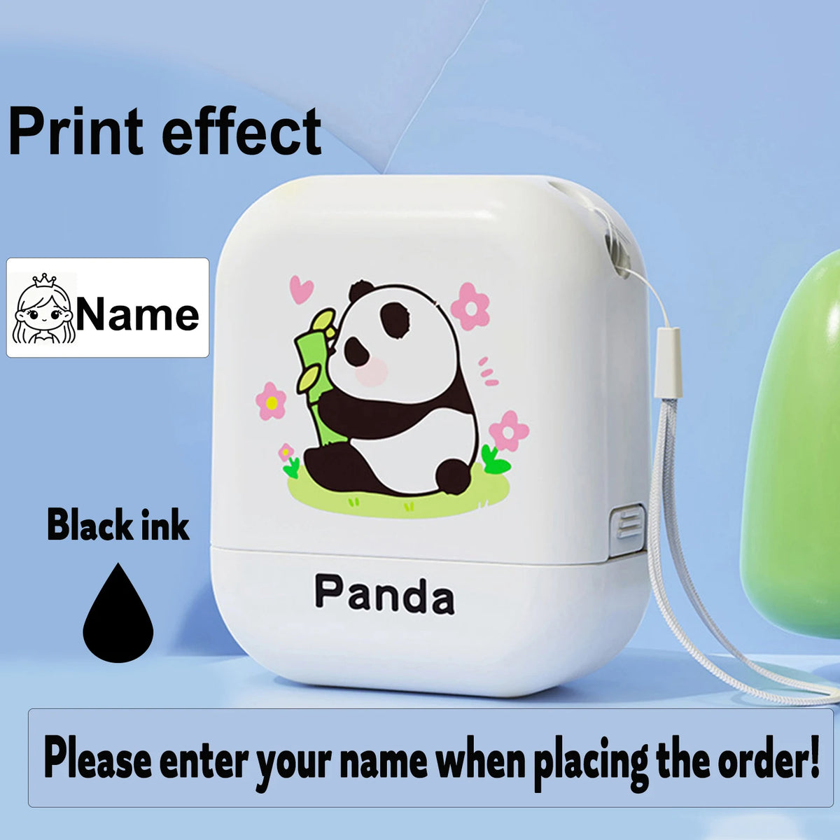 Personalized Cute Name Stamp Waterproof Clothing Label for Kids Self Ink Stamp for Kindergarten School Bags Custom Stamp