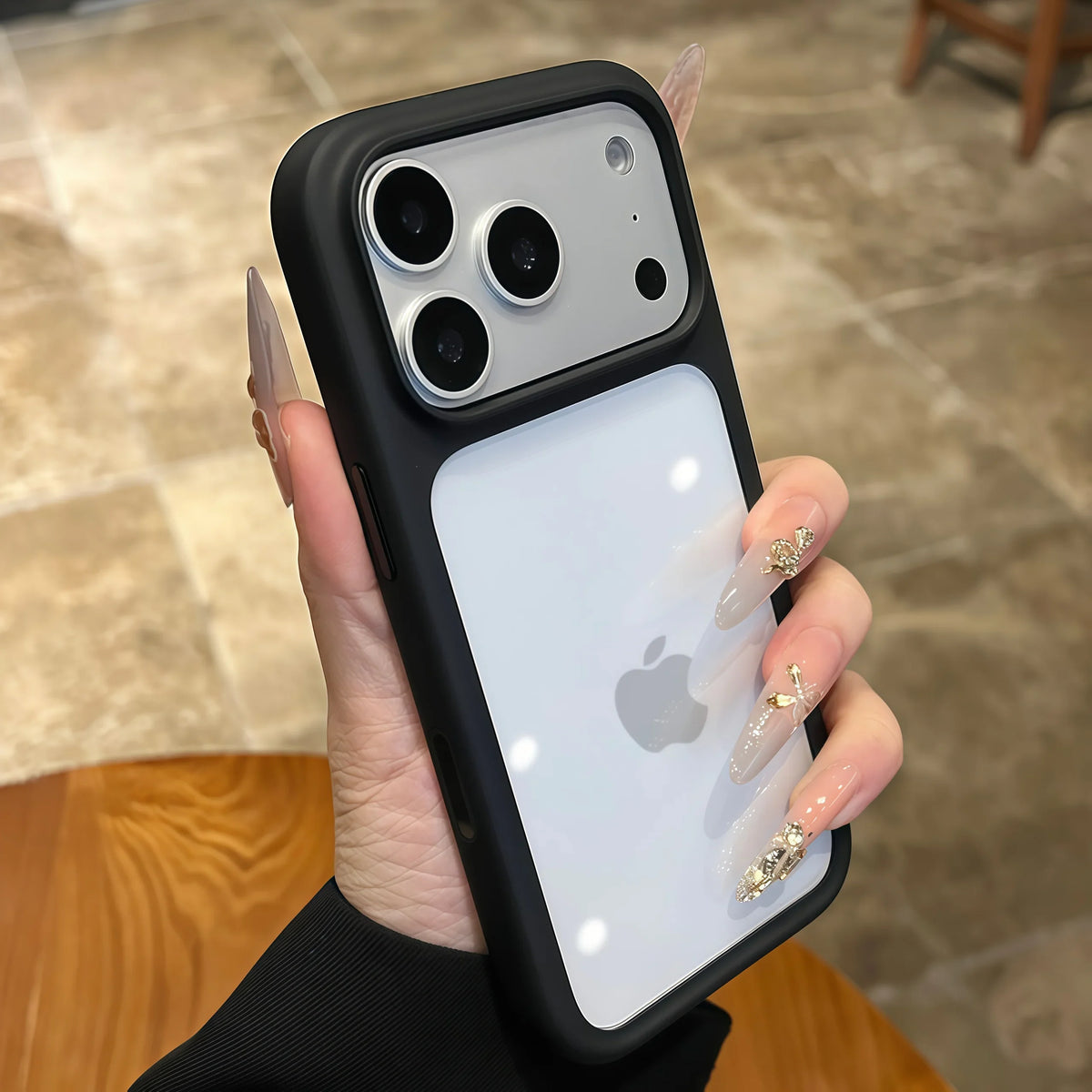 Advanced Silicone Soft Edge Transparent Hard Back Panel Case For iPhone 18 17 Pro 17 Pro Max PC Shockproof Phone Case Cover Gift
