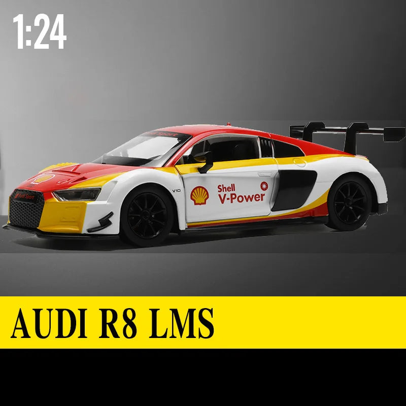 1:24 BMW M4 GT3 Alloy Sports Car Model Diecast Metal Toy Car Vehicles Model Simulation Sound and Light Collection Childrens Gift