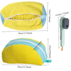 1/2/4PCS Shoe Washing Machine Bag with Liquid Shoe Brush Set Durable Laundry Shoe Bag and Soft Bristle Clean Brush for All Shoes