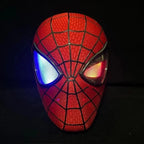 In Stock Miles Spider-Man 1:1 Scale Electronic Mask With Moving Glowing Eyes Ring Control Cosplay Toy Gift For Boys Gift