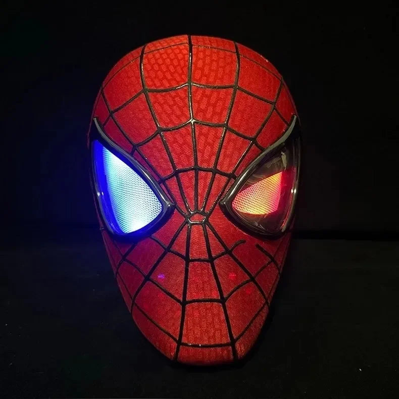 In Stock Miles Spider-Man 1:1 Scale Electronic Mask With Moving Glowing Eyes Ring Control Cosplay Toy Gift For Boys Gift