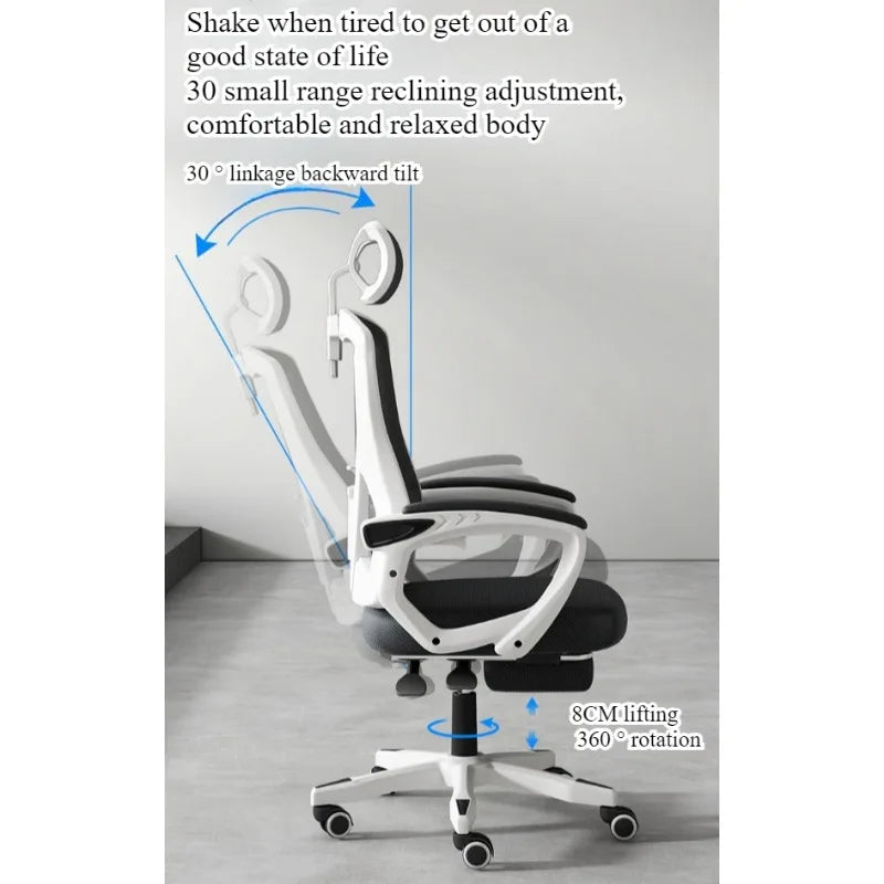 Study Chair Sedentary Computer Chair Home Comfort Office Chair Study Desk Student Chair Backrest Ergonomic Chair