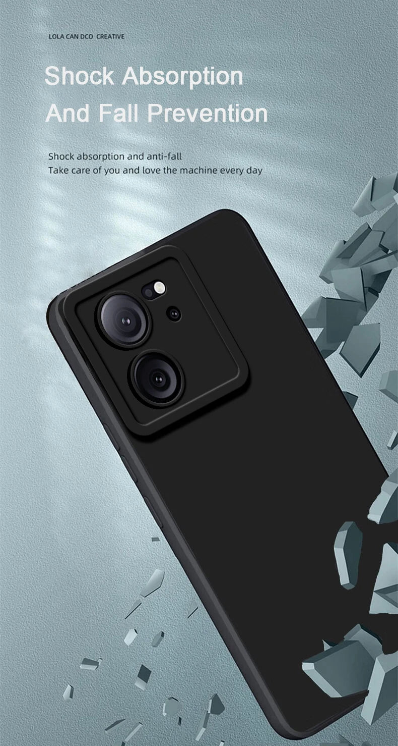 Durable Matte Angel Eyes Case for Xiaomi 13T 13 T Pro Shockproof Soft Square Liquid Silicone Original Mi13T 13TPro 5G Back Cover