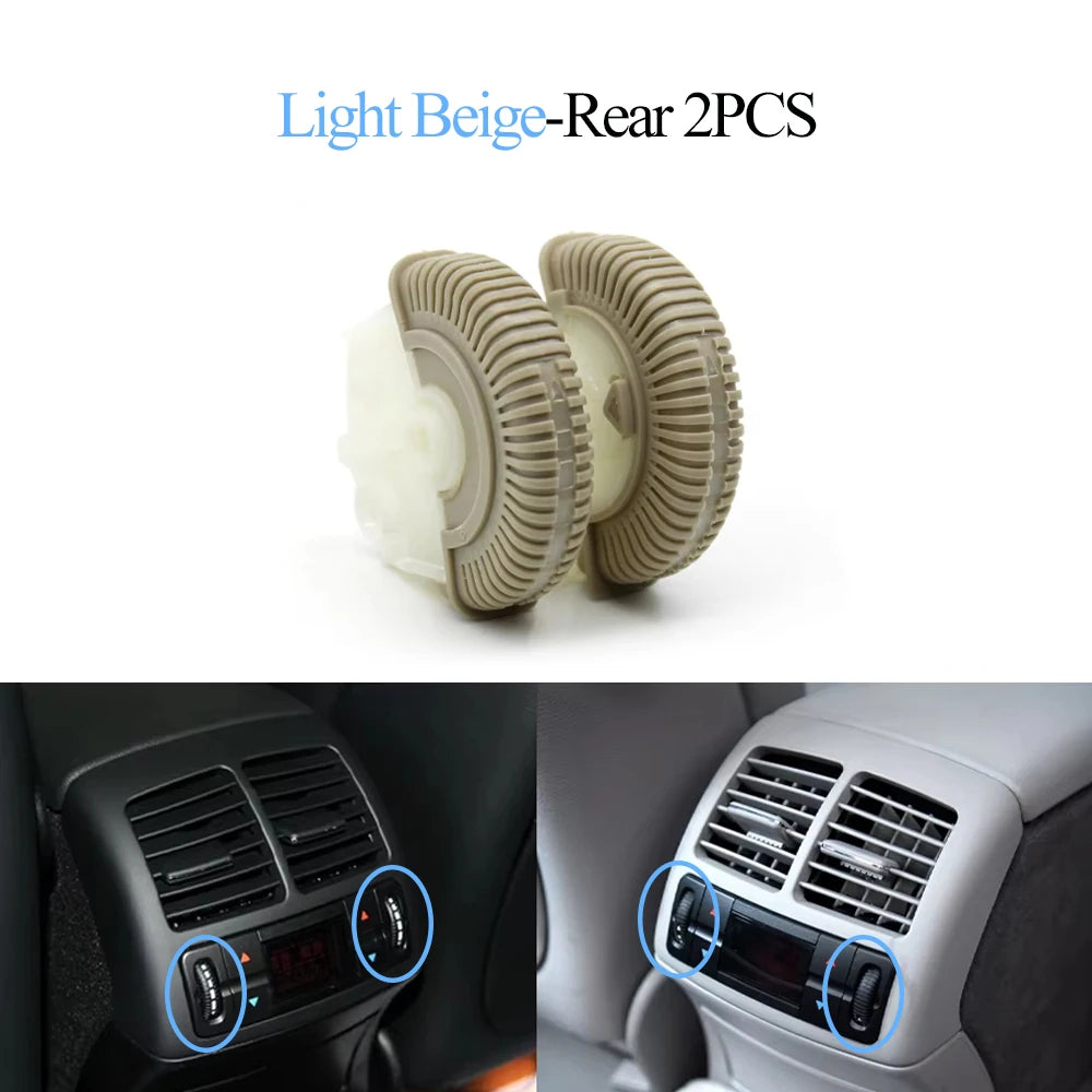 2/3PCS Set Car Front Air Conditioning AC Vent Rolling Wheel For Mercedes BENZ E Class W211 E200 E300 E230 E260 E280 2003-2008