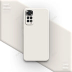 Basic Phone Case for Xiaomi Redmi Note 11 Global Market 4G 6.43" Soft Liquid Silicone Square Classic Lens Protection Back Covers