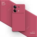 Liquid Silicone Cover for Xiaomi Redmi Note13 Note 13R 13 R Pro Plus 13RPro 5G Square Soft Original Mobile Phone Accessorie Case