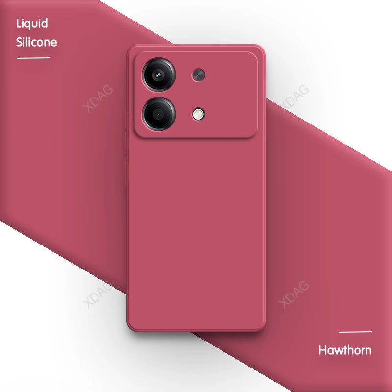 Liquid Silicone Cover for Xiaomi Redmi Note13 Note 13R 13 R Pro Plus 13RPro 5G Square Soft Original Mobile Phone Accessorie Case