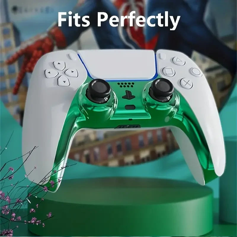 Chrome Black Glossy Chrome DIY Replacement Controller Shell for PS5 Custom Plates Cover Compatible Upgrade For PS5 Slim