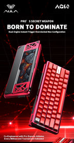 AULA AG60 Pro/MAX Wired Gaming Mechanical Keyboard Custom Full Aluminum High Performance Magnetic Axis for Esports And FPS Games