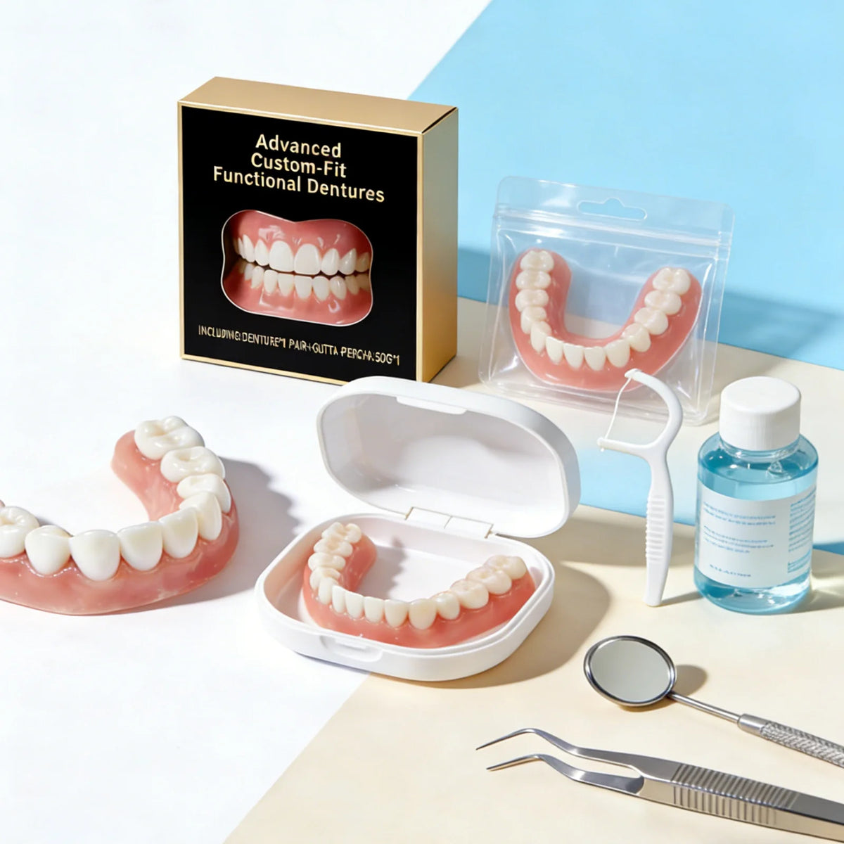 Temporary Teeth Veneers Real Looking Decorative Snap On Teeth Covers Temporary Beauty Teeth Accessory for Daily Makeup Party Photo Use