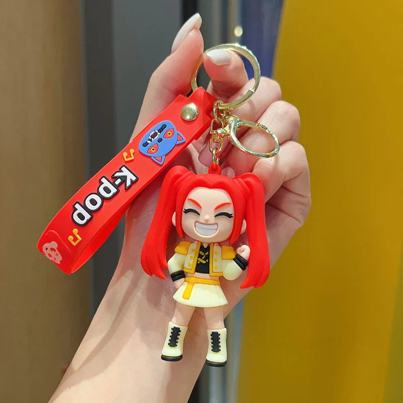 2026 K-pop Idol Group Keychain Rumi Mira Zoey Anime Figure Keyrings PVC Backpack Pendant Birthday Chiritmas Gift Party Favors 키링