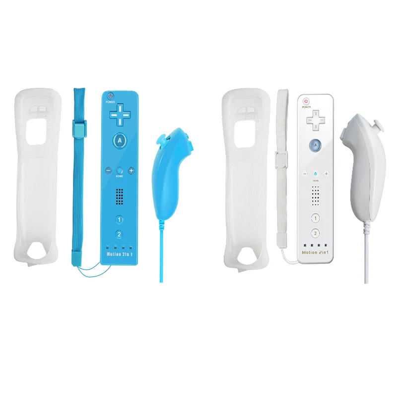 For Nintendo Wii/Will U Joystick 2in1 Wireless Remote Gamepad Controller Set Optional Motion Plus with Silicone Case Video Game