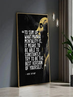 Kobe Bryant Inspirational Quote Poster Black White Canvas Print Wall Art for Home Decor Boys Bedrooms Basketball Legend