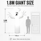 Large Inflatable Halloween Ghost Decor, Standing Ghost Yard Decoration, PVC Outdoor Lawn Garden Halloween Party Display Prop