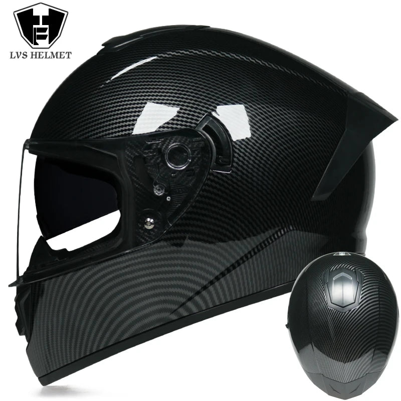 Full Face Racing Helmets Winter Warm Double Visor Motorcycle Helmet Motorbike Sports helmet LVS-701