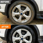 Car Tire Restorer Wax Back to Black Gloss Long-Lasting Coating Plastic Renovator Polish Cleaning Tire Gloss Enhancer Kit