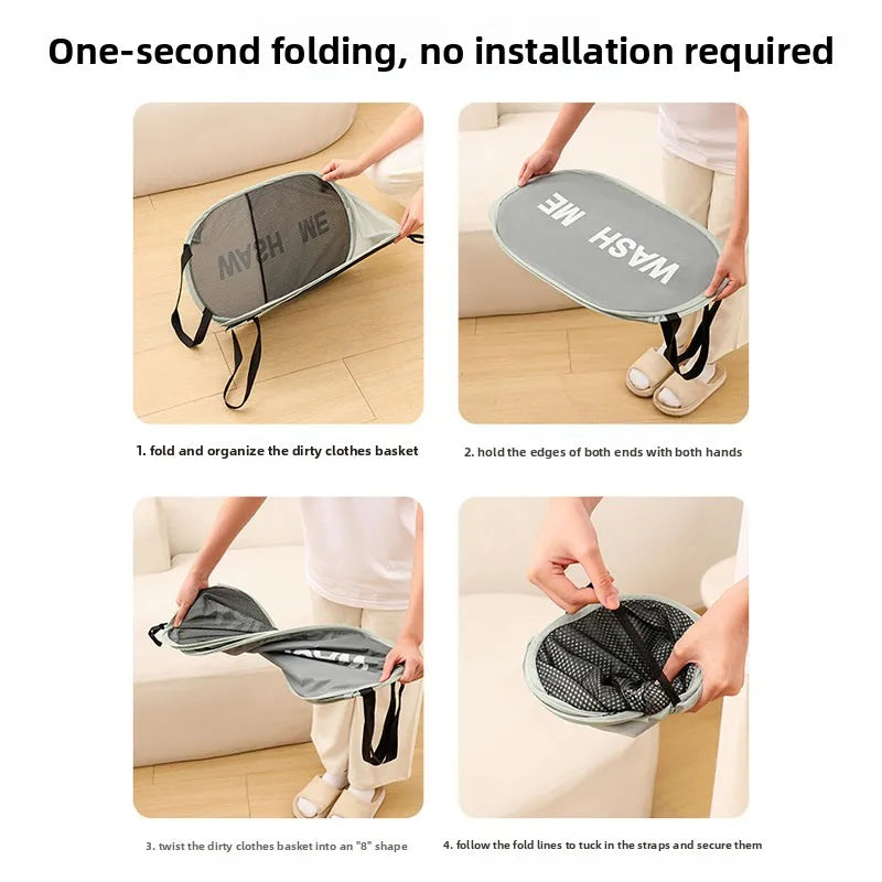 Extra Large Foldable Laundry Hamper Basket - Thickened Wear-resistant Storage Organizer for Bathroom, Dormitory, Closet,Portable
