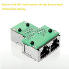 One To Two Adapter For Ethernet Cable Splitter Rj45 8P8C PC Version Simultaneous Internet Access IPTV Broadband Three Way Conn