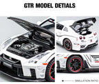 1/32 Nissan Skyline GTR R35 Nismo GT3 Racing Toy Car Model For Children RMZ CiTY Diecast Alloy Miniature Sound Light Collection