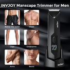 Electric Body Hair Trimmer,Groin Trimmer Ceramic Blade, Waterproof Wet/Dry Groomer, USB Recharge Dock, Men’s Wireless Ball Shaver,LED Display