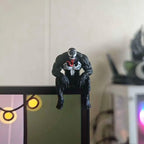 Spider Man Venom Batman Sitting Posture Anime Figure Statue Statue Collection Model Toy Car Desktop Ornament Collect Toy Gift