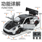 1:24 911 GT3 RS Alloy Sports Car Model Collection Ornament Toy Vehicle Diecast Miniature Voiture Boyfriend Gift