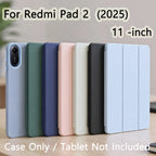 Case for Xiaomi Redmi Pad 2 2025 11-inch PU Leather Flip Smart Cover,Magnetic Stand Case,Soft Silicone Back Shell