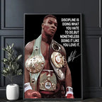 Mike Tyson Muhammad Ali Motivational Quote Poster Sticky Wall Art Printing Waterproof Home Living Bed Room Bar Aesthetic Decor