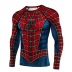 2026 Spider Graphic Vintage Print Compression Long Sleeve T Shirt Quick Dry Sports Fitness Workout Training Top Family Matching