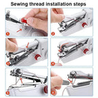 Handheld Rope-free Electric & Manual Sewing Machine Quick Build DIY Apparel Supplies for Arts Crafts Home Garden Embroidery