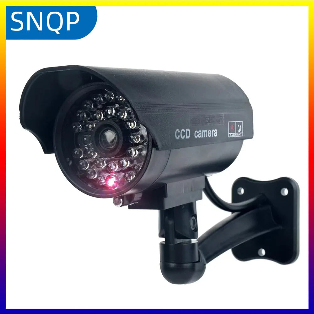 SNQP Fake Camera Dummy Waterproof Security CCTV Surveillance Camera With Flashing Red Led Light Outdoor Indoor
