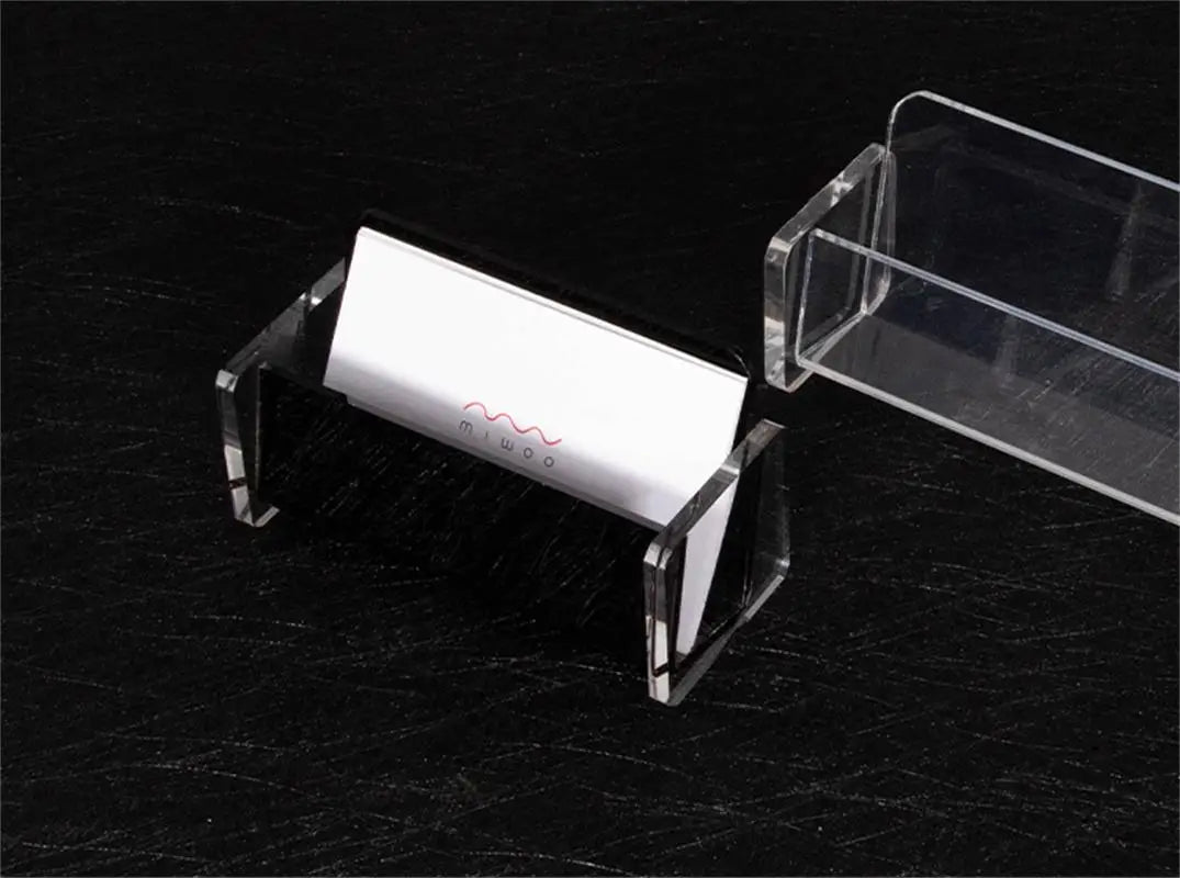 Black&Clear Acrylic Business Card Holder For Desk Plastic Business Cards Display Holders Stand Name Cards Organizer Card Shelf