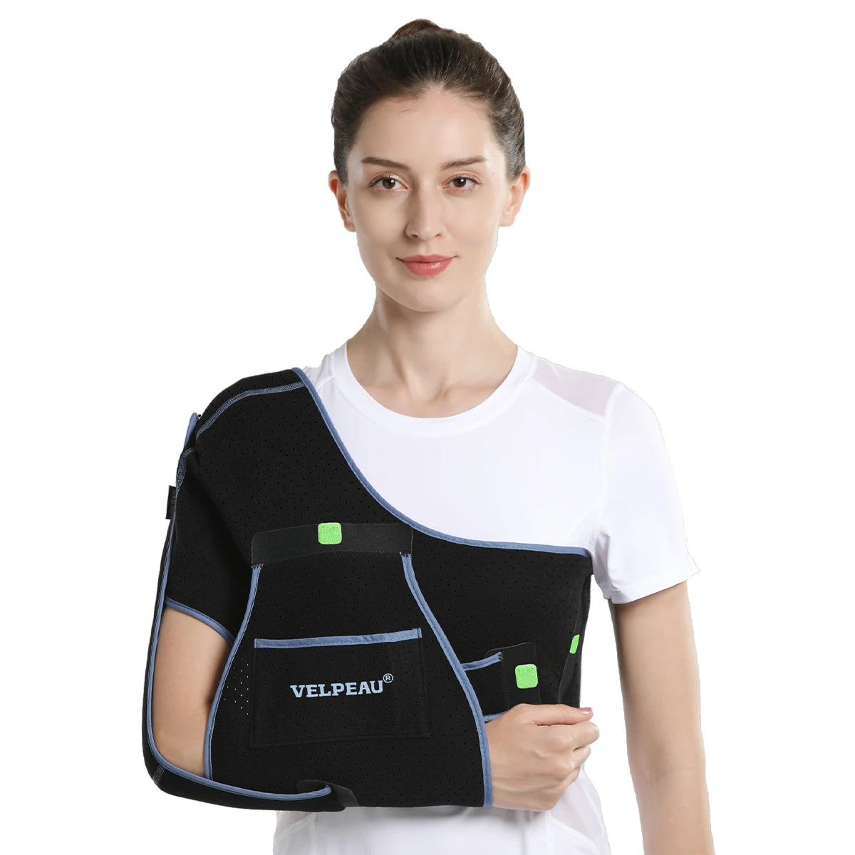 VELPEAU Arm Sling Support for Elbow Injury Forearm Fracture Dislocation, Soft Foam Shoulder Immobilizer Fits Left Right Arm