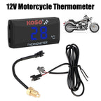12V 0~120°C Monitor Motorcycle Thermometer Water Tank Retrofit Temperature Meter Indicator Warning With Sensors