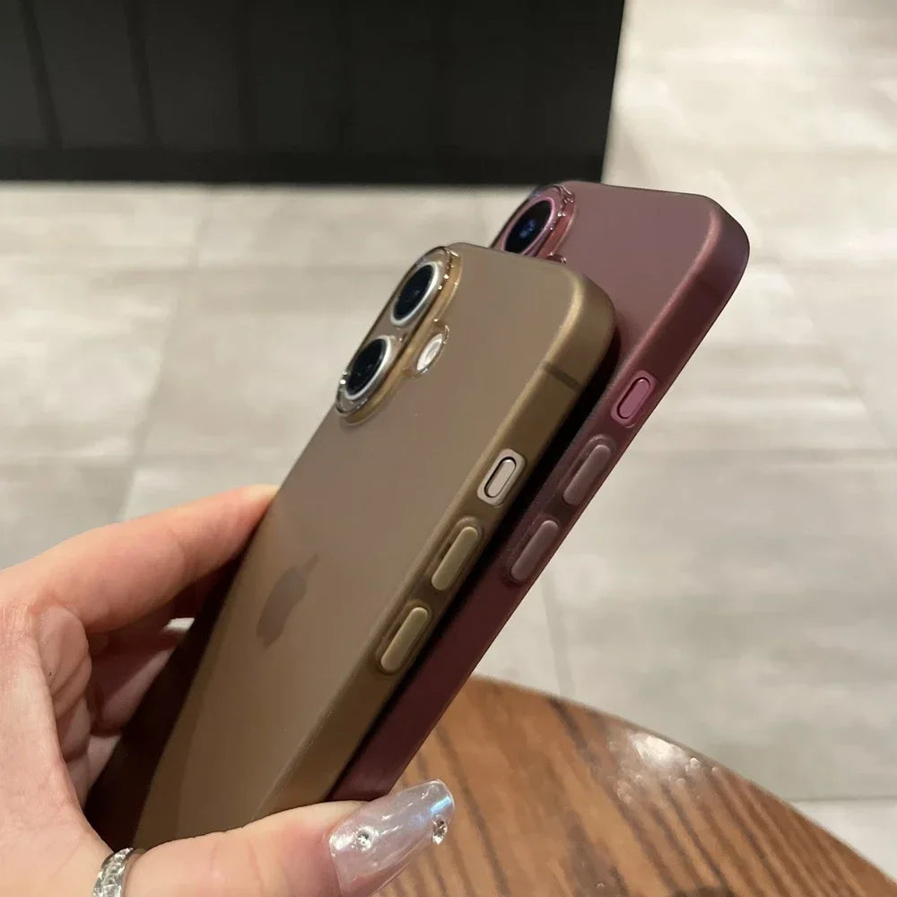 Ultra Thin PP Case For iPhone 18 17 16 15 14 13 12 11 Pro Max 16 15 Plus Matte Cover For iPhone 18Pro Slim Clear Shockproof Case