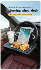 Car Steering Wheel Tray With Car Gap Filler Organizer Food Tray For Eating In Car Laptop Desk Travel Car Interior Accessories
