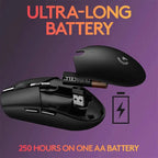 Wireless Gaming Mouse Logitech G305 LIGHTSPEED, 12000 DPI HERO, 6 Buttons, 250hr Battery, 99g, PC Mac Gamers