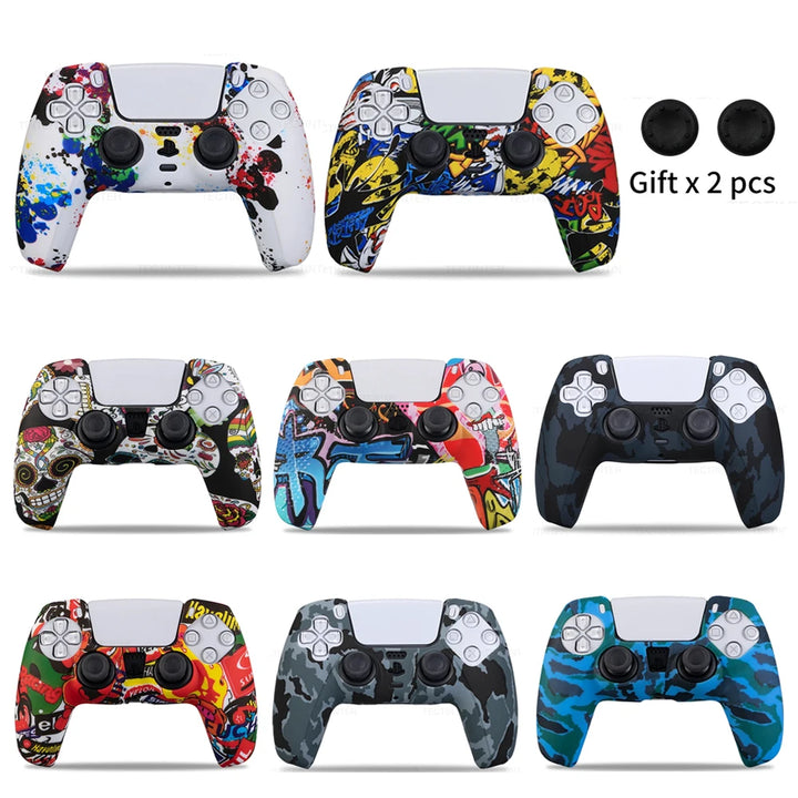 PS5 Controller Silicone Skin | Full Protection, Thumb Grips & Camouflage Design