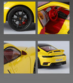 1:24 Porsche 911 992 Turbo S Alloy Sports Car Model Diecast Metal Racing Vehicles Car Model Simulation Sound Light Kids Toy Gift