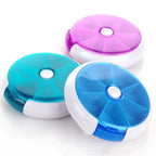 Simple Rotating Seven-grid Pill Box 7 Day Weekly Pill Box Plastic Sealed Travel Pill Case Granule Storage